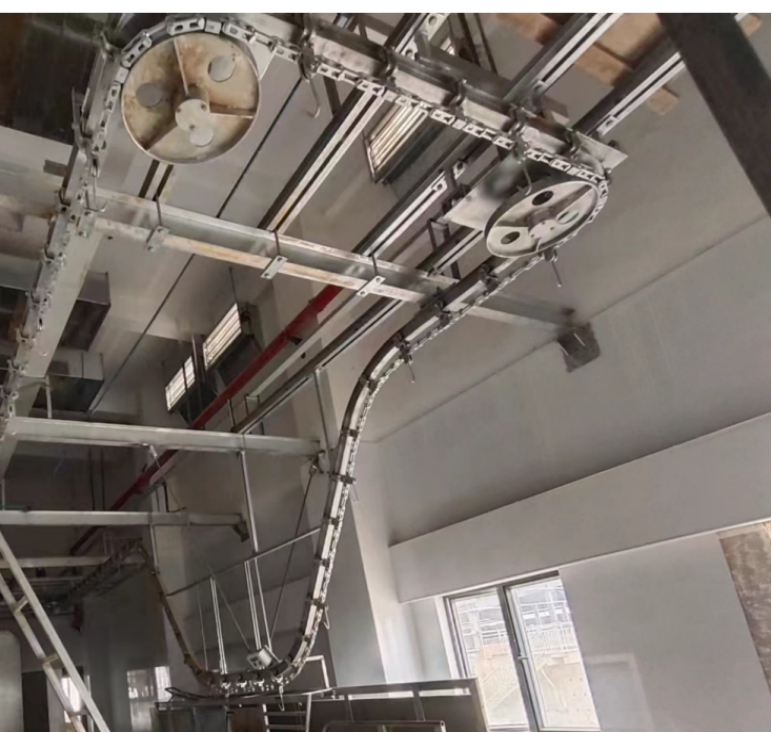 الناقل الأوتوماتيكي Live Pig (مسار I-Beam المجلفن بالغمس الساخن ونوع السلسلة المطروقة)